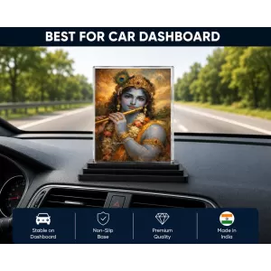Hindu Deity Acrylic Car Dashboard Showpiece | Double-Sided Hindu Deity Photo Stand | 3 X 4 Inch Photo | Transparent Acrylic Frame With Black Base | Car Dashboard, Office & Table Decor (F70760) Hindu Deity Acrylic Car Dashboard Showpiece | Double-Sided Hindu Deity Photo Stand | 3 X 4 Inch Photo | Transparent Acrylic Frame With Black Base | Car Dashboard, Office & Table Decor (F70760)