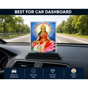 Hindu Goddess Acrylic Car Dashboard Showpiece | Double-Sided Hindu Goddess Photo Stand | 3 X 4 Inch Photo | Transparent Acrylic Frame With Black Base | Car Dashboard, Office & Table Decor (F70764) Hindu Goddess Acrylic Car Dashboard Showpiece | Double-Sided Hindu Goddess Photo Stand | 3 X 4 Inch Photo | Transparent Acrylic Frame With Black Base | Car Dashboard, Office & Table Decor (F70764)