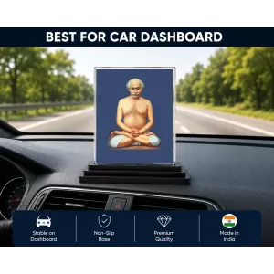 Lahiri Mahasaya Acrylic Car Dashboard Showpiece | Double-Sided Lahiri Mahasaya Photo Stand | 3 X 4 Inch Photo | Transparent Acrylic Frame With Black Base | Car Dashboard, Office & Table Decor (F70767) Lahiri Mahasaya Acrylic Car Dashboard Showpiece | Double-Sided Lahiri Mahasaya Photo Stand | 3 X 4 Inch Photo | Transparent Acrylic Frame With Black Base | Car Dashboard, Office & Table Decor (F70767)
