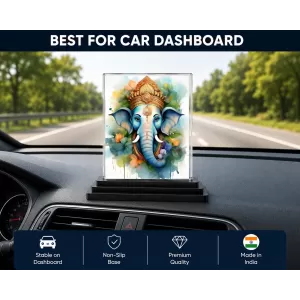 Hindu Deity Acrylic Car Dashboard Showpiece | Double-Sided Hindu Deity Photo Stand | 3 X 4 Inch Photo | Transparent Acrylic Frame With Black Base | Car Dashboard, Office & Table Decor (F70771) Hindu Deity Acrylic Car Dashboard Showpiece | Double-Sided Hindu Deity Photo Stand | 3 X 4 Inch Photo | Transparent Acrylic Frame With Black Base | Car Dashboard, Office & Table Decor (F70771)