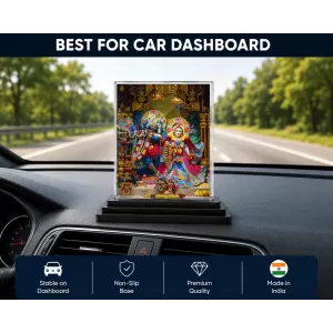 Hindu Deity Acrylic Car Dashboard Showpiece | Double-Sided Hindu Deity Photo Stand | 3 X 4 Inch Photo | Transparent Acrylic Frame With Black Base | Car Dashboard, Office & Table Decor (F70780) Hindu Deity Acrylic Car Dashboard Showpiece | Double-Sided Hindu Deity Photo Stand | 3 X 4 Inch Photo | Transparent Acrylic Frame With Black Base | Car Dashboard, Office & Table Decor (F70780)