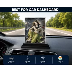 Hindu Deity Acrylic Car Dashboard Showpiece | Double-Sided Hindu Deity Photo Stand | 3 X 4 Inch Photo | Transparent Acrylic Frame With Black Base | Car Dashboard, Office & Table Decor (F70821) Hindu Deity Acrylic Car Dashboard Showpiece | Double-Sided Hindu Deity Photo Stand | 3 X 4 Inch Photo | Transparent Acrylic Frame With Black Base | Car Dashboard, Office & Table Decor (F70821)