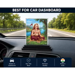 Adi Shankaracharya Acrylic Car Dashboard Showpiece | Double-Sided Adi Shankaracharya Photo Stand | 3 X 4 Inch Photo | Transparent Acrylic Frame With Black Base | Car Dashboard, Office & Table Decor (F70822) Adi Shankaracharya Acrylic Car Dashboard Showpiece | Double-Sided Adi Shankaracharya Photo Stand | 3 X 4 Inch Photo | Transparent Acrylic Frame With Black Base | Car Dashboard, Office & Table Decor (F70822)