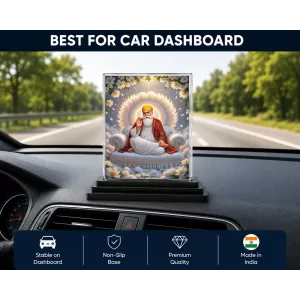 Guru Nanak Dev Ji Acrylic Car Dashboard Showpiece | Double-Sided Guru Nanak Dev Ji Photo Stand | 3 X 4 Inch Photo | Transparent Acrylic Frame With Black Base | Car Dashboard, Office & Table Decor (F70825) Guru Nanak Dev Ji Acrylic Car Dashboard Showpiece | Double-Sided Guru Nanak Dev Ji Photo Stand | 3 X 4 Inch Photo | Transparent Acrylic Frame With Black Base | Car Dashboard, Office & Table Decor (F70825)