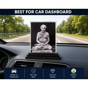 Lahiri Mahasaya Acrylic Car Dashboard Showpiece | Double-Sided Lahiri Mahasaya Photo Stand | 3 X 4 Inch Photo | Transparent Acrylic Frame With Black Base | Car Dashboard, Office & Table Decor (F70841) Lahiri Mahasaya Acrylic Car Dashboard Showpiece | Double-Sided Lahiri Mahasaya Photo Stand | 3 X 4 Inch Photo | Transparent Acrylic Frame With Black Base | Car Dashboard, Office & Table Decor (F70841)