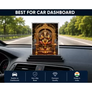 Hindu Deity Acrylic Car Dashboard Showpiece | Double-Sided Hindu Deity Photo Stand | 3 X 4 Inch Photo | Transparent Acrylic Frame With Black Base | Car Dashboard, Office & Table Decor (F70851) Hindu Deity Acrylic Car Dashboard Showpiece | Double-Sided Hindu Deity Photo Stand | 3 X 4 Inch Photo | Transparent Acrylic Frame With Black Base | Car Dashboard, Office & Table Decor (F70851)