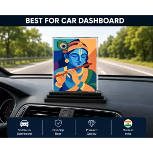 Hindu Deity Acrylic Car Dashboard Showpiece | Double-Sided Hindu Deity Photo Stand | 3 X 4 Inch Photo | Transparent Acrylic Frame With Black Base | Car Dashboard, Office & Table Decor (F70854) Hindu Deity Acrylic Car Dashboard Showpiece | Double-Sided Hindu Deity Photo Stand | 3 X 4 Inch Photo | Transparent Acrylic Frame With Black Base | Car Dashboard, Office & Table Decor (F70854)