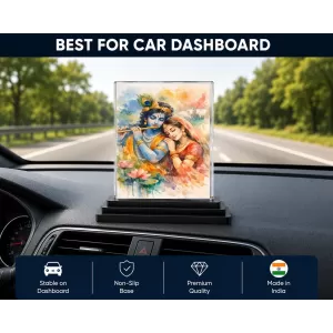 Hindu Deity Acrylic Car Dashboard Showpiece | Double-Sided Hindu Deity Photo Stand | 3 X 4 Inch Photo | Transparent Acrylic Frame With Black Base | Car Dashboard, Office & Table Decor (F70860) Hindu Deity Acrylic Car Dashboard Showpiece | Double-Sided Hindu Deity Photo Stand | 3 X 4 Inch Photo | Transparent Acrylic Frame With Black Base | Car Dashboard, Office & Table Decor (F70860)