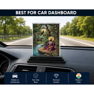 Guru Gobind Singh Ji Acrylic Car Dashboard Showpiece | Double-Sided Guru Gobind Singh Ji Photo Stand | 3 X 4 Inch Photo | Transparent Acrylic Frame With Black Base | Car Dashboard, Office & Table Decor (F70866) Guru Gobind Singh Ji Acrylic Car Dashboard Showpiece | Double-Sided Guru Gobind Singh Ji Photo Stand | 3 X 4 Inch Photo | Transparent Acrylic Frame With Black Base | Car Dashboard, Office & Table Decor (F70866)
