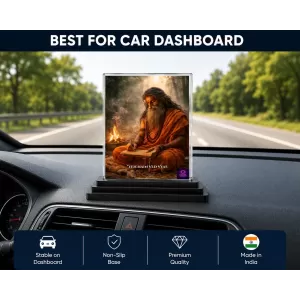 Maharishi Veda Vyasa Acrylic Car Dashboard Showpiece | Double-Sided Maharishi Veda Vyasa Photo Stand | 3 X 4 Inch Photo | Transparent Acrylic Frame With Black Base | Car Dashboard, Office & Table Decor (F70867) Maharishi Veda Vyasa Acrylic Car Dashboard Showpiece | Double-Sided Maharishi Veda Vyasa Photo Stand | 3 X 4 Inch Photo | Transparent Acrylic Frame With Black Base | Car Dashboard, Office & Table Decor (F70867)