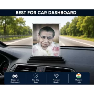 Sri Aurobindo Acrylic Car Dashboard Showpiece | Double-Sided Sri Aurobindo Photo Stand | 3 X 4 Inch Photo | Transparent Acrylic Frame With Black Base | Car Dashboard, Office & Table Decor (F70869) Sri Aurobindo Acrylic Car Dashboard Showpiece | Double-Sided Sri Aurobindo Photo Stand | 3 X 4 Inch Photo | Transparent Acrylic Frame With Black Base | Car Dashboard, Office & Table Decor (F70869)