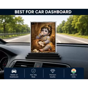 Hindu Deity Acrylic Car Dashboard Showpiece | Double-Sided Hindu Deity Photo Stand | 3 X 4 Inch Photo | Transparent Acrylic Frame With Black Base | Car Dashboard, Office & Table Decor (F70906) Hindu Deity Acrylic Car Dashboard Showpiece | Double-Sided Hindu Deity Photo Stand | 3 X 4 Inch Photo | Transparent Acrylic Frame With Black Base | Car Dashboard, Office & Table Decor (F70906)