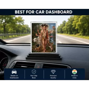 Lord Shiva Acrylic Car Dashboard Showpiece | Double-Sided Lord Shiva Photo Stand | 3 X 4 Inch Photo | Transparent Acrylic Frame With Black Base | Car Dashboard, Office & Table Decor (F70916) Lord Shiva Acrylic Car Dashboard Showpiece | Double-Sided Lord Shiva Photo Stand | 3 X 4 Inch Photo | Transparent Acrylic Frame With Black Base | Car Dashboard, Office & Table Decor (F70916)