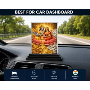 Hindu Goddess Acrylic Car Dashboard Showpiece | Double-Sided Hindu Goddess Photo Stand | 3 X 4 Inch Photo | Transparent Acrylic Frame With Black Base | Car Dashboard, Office & Table Decor (F70920) Hindu Goddess Acrylic Car Dashboard Showpiece | Double-Sided Hindu Goddess Photo Stand | 3 X 4 Inch Photo | Transparent Acrylic Frame With Black Base | Car Dashboard, Office & Table Decor (F70920)