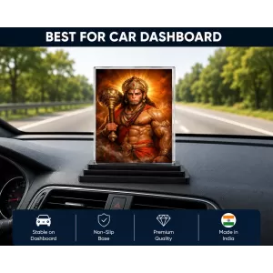Hanuman Acrylic Car Dashboard Showpiece | Double-Sided Hanuman Photo Stand | 3 X 4 Inch Photo | Transparent Acrylic Frame With Black Base | Car Dashboard, Office & Table Decor (F70921) Hanuman Acrylic Car Dashboard Showpiece | Double-Sided Hanuman Photo Stand | 3 X 4 Inch Photo | Transparent Acrylic Frame With Black Base | Car Dashboard, Office & Table Decor (F70921)