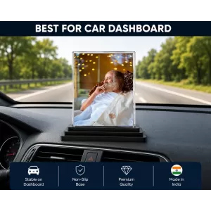 Sri Sri Ravi Shankar Acrylic Car Dashboard Showpiece | Double-Sided Sri Sri Ravi Shankar Photo Stand | 3 X 4 Inch Photo | Transparent Acrylic Frame With Black Base | Car Dashboard, Office & Table Decor (F70934) Sri Sri Ravi Shankar Acrylic Car Dashboard Showpiece | Double-Sided Sri Sri Ravi Shankar Photo Stand | 3 X 4 Inch Photo | Transparent Acrylic Frame With Black Base | Car Dashboard, Office & Table Decor (F70934)