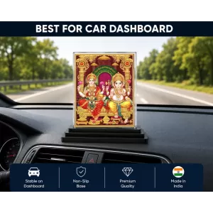 Lord Ganesha Acrylic Car Dashboard Showpiece | Double-Sided Lord Ganesha Photo Stand | 3 X 4 Inch Photo | Transparent Acrylic Frame With Black Base | Car Dashboard, Office & Table Decor (F70935) Lord Ganesha Acrylic Car Dashboard Showpiece | Double-Sided Lord Ganesha Photo Stand | 3 X 4 Inch Photo | Transparent Acrylic Frame With Black Base | Car Dashboard, Office & Table Decor (F70935)