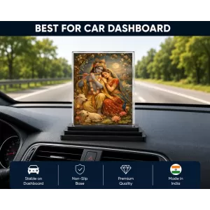 Hindu Goddess Acrylic Car Dashboard Showpiece | Double-Sided Hindu Goddess Photo Stand | 3 X 4 Inch Photo | Transparent Acrylic Frame With Black Base | Car Dashboard, Office & Table Decor (F70937) Hindu Goddess Acrylic Car Dashboard Showpiece | Double-Sided Hindu Goddess Photo Stand | 3 X 4 Inch Photo | Transparent Acrylic Frame With Black Base | Car Dashboard, Office & Table Decor (F70937)