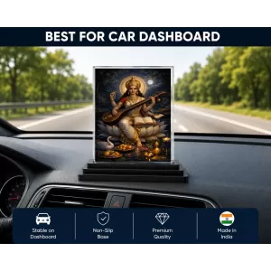 Hindu Goddess Acrylic Car Dashboard Showpiece | Double-Sided Hindu Goddess Photo Stand | 3 X 4 Inch Photo | Transparent Acrylic Frame With Black Base | Car Dashboard, Office & Table Decor (F70939) Hindu Goddess Acrylic Car Dashboard Showpiece | Double-Sided Hindu Goddess Photo Stand | 3 X 4 Inch Photo | Transparent Acrylic Frame With Black Base | Car Dashboard, Office & Table Decor (F70939)