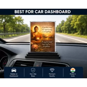 Goutam Buddha Quotes English Acrylic Car Dashboard Showpiece | Double-Sided Goutam Buddha Quotes English Photo Stand | 3 X 4 Inch Photo | Transparent Acrylic Frame With Black Base | Car Dashboard, Office & Table Decor (F70941) Goutam Buddha Quotes English Acrylic Car Dashboard Showpiece | Double-Sided Goutam Buddha Quotes English Photo Stand | 3 X 4 Inch Photo | Transparent Acrylic Frame With Black Base | Car Dashboard, Office & Table Decor (F70941)