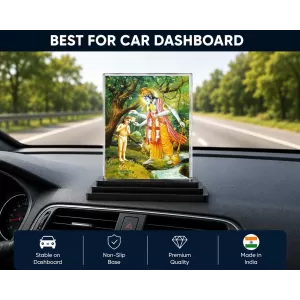 A.C. Bhaktivedanta Swami Prabhupada Acrylic Car Dashboard Showpiece | Double-Sided A.C. Bhaktivedanta Swami Prabhupada Photo Stand | 3 X 4 Inch Photo | Transparent Acrylic Frame With Black Base | Car Dashboard, Office & Table Decor (F70942) A.C. Bhaktivedanta Swami Prabhupada Acrylic Car Dashboard Showpiece | Double-Sided A.C. Bhaktivedanta Swami Prabhupada Photo Stand | 3 X 4 Inch Photo | Transparent Acrylic Frame With Black Base | Car Dashboard, Office & Table Decor (F70942)