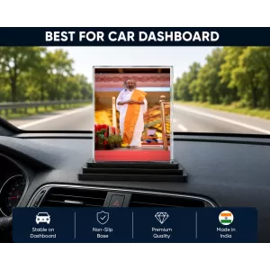 Sri Sri Ravi Shankar Acrylic Car Dashboard Showpiece | Double-Sided Sri Sri Ravi Shankar Photo Stand | 3 X 4 Inch Photo | Transparent Acrylic Frame With Black Base | Car Dashboard, Office & Table Decor (F70946) Sri Sri Ravi Shankar Acrylic Car Dashboard Showpiece | Double-Sided Sri Sri Ravi Shankar Photo Stand | 3 X 4 Inch Photo | Transparent Acrylic Frame With Black Base | Car Dashboard, Office & Table Decor (F70946)