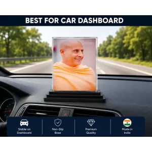 Radhanath Swami Acrylic Car Dashboard Showpiece | Double-Sided Radhanath Swami Photo Stand | 3 X 4 Inch Photo | Transparent Acrylic Frame With Black Base | Car Dashboard, Office & Table Decor (F70958) Radhanath Swami Acrylic Car Dashboard Showpiece | Double-Sided Radhanath Swami Photo Stand | 3 X 4 Inch Photo | Transparent Acrylic Frame With Black Base | Car Dashboard, Office & Table Decor (F70958)