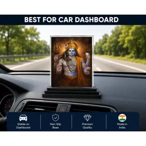 Hindu Deity Acrylic Car Dashboard Showpiece | Double-Sided Hindu Deity Photo Stand | 3 X 4 Inch Photo | Transparent Acrylic Frame With Black Base | Car Dashboard, Office & Table Decor (F70964) Hindu Deity Acrylic Car Dashboard Showpiece | Double-Sided Hindu Deity Photo Stand | 3 X 4 Inch Photo | Transparent Acrylic Frame With Black Base | Car Dashboard, Office & Table Decor (F70964)