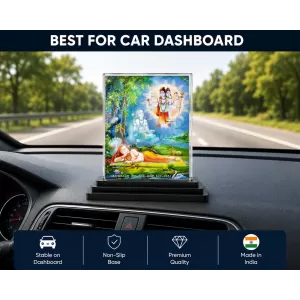Adi Guru Dattatreya Acrylic Car Dashboard Showpiece | Double-Sided Adi Guru Dattatreya Photo Stand | 3 X 4 Inch Photo | Transparent Acrylic Frame With Black Base | Car Dashboard, Office & Table Decor (F70965) Adi Guru Dattatreya Acrylic Car Dashboard Showpiece | Double-Sided Adi Guru Dattatreya Photo Stand | 3 X 4 Inch Photo | Transparent Acrylic Frame With Black Base | Car Dashboard, Office & Table Decor (F70965)