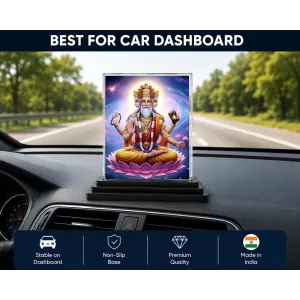 Hindu Deity Acrylic Car Dashboard Showpiece | Double-Sided Hindu Deity Photo Stand | 3 X 4 Inch Photo | Transparent Acrylic Frame With Black Base | Car Dashboard, Office & Table Decor (F70966) Hindu Deity Acrylic Car Dashboard Showpiece | Double-Sided Hindu Deity Photo Stand | 3 X 4 Inch Photo | Transparent Acrylic Frame With Black Base | Car Dashboard, Office & Table Decor (F70966)