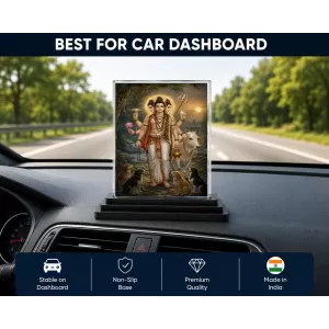 Adi Guru Dattatreya Acrylic Car Dashboard Showpiece | Double-Sided Adi Guru Dattatreya Photo Stand | 3 X 4 Inch Photo | Transparent Acrylic Frame With Black Base | Car Dashboard, Office & Table Decor (F70967) Adi Guru Dattatreya Acrylic Car Dashboard Showpiece | Double-Sided Adi Guru Dattatreya Photo Stand | 3 X 4 Inch Photo | Transparent Acrylic Frame With Black Base | Car Dashboard, Office & Table Decor (F70967)