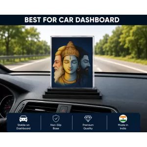 Hindu Deity Acrylic Car Dashboard Showpiece | Double-Sided Hindu Deity Photo Stand | 3 X 4 Inch Photo | Transparent Acrylic Frame With Black Base | Car Dashboard, Office & Table Decor (F70969) Hindu Deity Acrylic Car Dashboard Showpiece | Double-Sided Hindu Deity Photo Stand | 3 X 4 Inch Photo | Transparent Acrylic Frame With Black Base | Car Dashboard, Office & Table Decor (F70969)