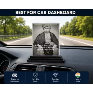 Saraswati Acrylic Car Dashboard Showpiece | Double-Sided Saraswati Photo Stand | 3 X 4 Inch Photo | Transparent Acrylic Frame With Black Base | Car Dashboard, Office & Table Decor (F70974) Saraswati Acrylic Car Dashboard Showpiece | Double-Sided Saraswati Photo Stand | 3 X 4 Inch Photo | Transparent Acrylic Frame With Black Base | Car Dashboard, Office & Table Decor (F70974)