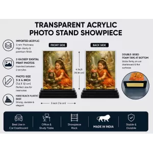 Lord Shiva Acrylic Car Dashboard Showpiece | Double-Sided Lord Shiva Photo Stand | 3 X 4 Inch Photo | Transparent Acrylic Frame With Black Base | Car Dashboard, Office & Table Decor (F70435) Lord Shiva Acrylic Car Dashboard Showpiece | Double-Sided Lord Shiva Photo Stand | 3 X 4 Inch Photo | Transparent Acrylic Frame With Black Base | Car Dashboard, Office & Table Decor (F70435)