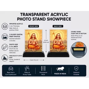 Bal Krishna Acrylic Car Dashboard Showpiece | Double-Sided Bal Krishna Photo Stand | 3 X 4 Inch Photo | Transparent Acrylic Frame With Black Base | Car Dashboard, Office & Table Decor (F70531) Bal Krishna Acrylic Car Dashboard Showpiece | Double-Sided Bal Krishna Photo Stand | 3 X 4 Inch Photo | Transparent Acrylic Frame With Black Base | Car Dashboard, Office & Table Decor (F70531)