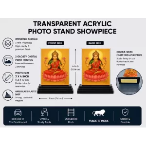 Hindu Deity Acrylic Car Dashboard Showpiece | Double-Sided Hindu Deity Photo Stand | 3 X 4 Inch Photo | Transparent Acrylic Frame With Black Base | Car Dashboard, Office & Table Decor (F70596) Hindu Deity Acrylic Car Dashboard Showpiece | Double-Sided Hindu Deity Photo Stand | 3 X 4 Inch Photo | Transparent Acrylic Frame With Black Base | Car Dashboard, Office & Table Decor (F70596)