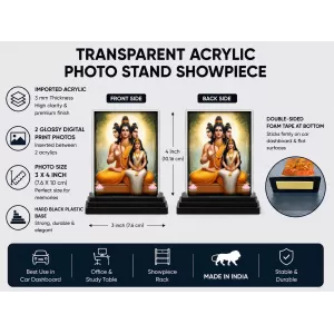 Atisha Dipankara Acrylic Car Dashboard Showpiece | Double-Sided Atisha Dipankara Photo Stand | 3 X 4 Inch Photo | Transparent Acrylic Frame With Black Base | Car Dashboard, Office & Table Decor (F70786) Atisha Dipankara Acrylic Car Dashboard Showpiece | Double-Sided Atisha Dipankara Photo Stand | 3 X 4 Inch Photo | Transparent Acrylic Frame With Black Base | Car Dashboard, Office & Table Decor (F70786)