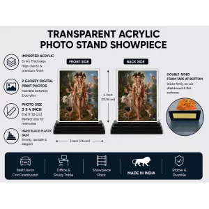 Lord Shiva Acrylic Car Dashboard Showpiece | Double-Sided Lord Shiva Photo Stand | 3 X 4 Inch Photo | Transparent Acrylic Frame With Black Base | Car Dashboard, Office & Table Decor (F70916) Lord Shiva Acrylic Car Dashboard Showpiece | Double-Sided Lord Shiva Photo Stand | 3 X 4 Inch Photo | Transparent Acrylic Frame With Black Base | Car Dashboard, Office & Table Decor (F70916)