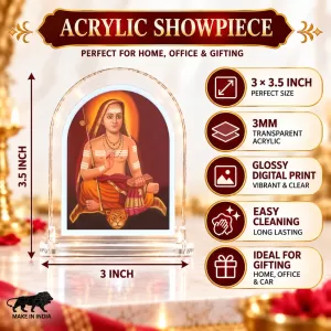 Adi Shankaracharya L Shape Acrylic Showpiece 3 X 3.5 Inch For Home, Office And Car (F175705)