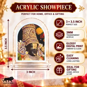 Lord Tirupati L Shape Acrylic Showpiece 3 X 3.5 Inch For Home, Office And Car (F175755) Lord Tirupati L Shape Acrylic Showpiece 3 X 3.5 Inch For Home, Office And Car (F175755)