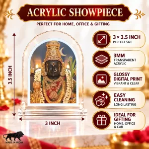 Tirupati Balaji L Shape Acrylic Showpiece 3 X 3.5 Inch For Home, Office And Car (F175801) Tirupati Balaji L Shape Acrylic Showpiece 3 X 3.5 Inch For Home, Office And Car (F175801)