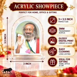 Sri Sri Ravi Sh L Shape Acrylic Showpiece 3 X 3.5 Inch For Home, Office And Car (F175802) Sri Sri Ravi Sh L Shape Acrylic Showpiece 3 X 3.5 Inch For Home, Office And Car (F175802)