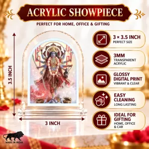 Kali Maa L Shape Acrylic Showpiece 3 X 3.5 Inch For Home, Office And Car (F175819) Kali Maa L Shape Acrylic Showpiece 3 X 3.5 Inch For Home, Office And Car (F175819)