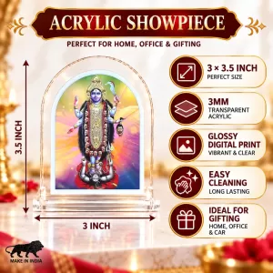 Kali Maa L Shape Acrylic Showpiece 3 X 3.5 Inch For Home, Office And Car (F175856) Kali Maa L Shape Acrylic Showpiece 3 X 3.5 Inch For Home, Office And Car (F175856)