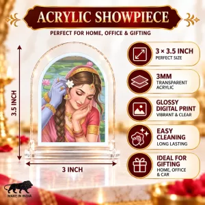 Shree Radha L Shape Acrylic Showpiece 3 X 3.5 Inch For Home, Office And Car (F175859) Shree Radha L Shape Acrylic Showpiece 3 X 3.5 Inch For Home, Office And Car (F175859)