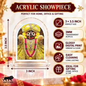 Lord Jagannath L Shape Acrylic Showpiece 3 X 3.5 Inch For Home, Office And Car (F175884) Lord Jagannath L Shape Acrylic Showpiece 3 X 3.5 Inch For Home, Office And Car (F175884)