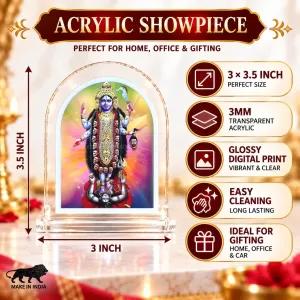 Kali Maa L Shape Acrylic Showpiece 3 X 3.5 Inch For Home, Office And Car (F175889) Kali Maa L Shape Acrylic Showpiece 3 X 3.5 Inch For Home, Office And Car (F175889)