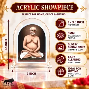 Lahiri Mahasaya L Shape Acrylic Showpiece 3 X 3.5 Inch For Home, Office And Car (F175919) Lahiri Mahasaya L Shape Acrylic Showpiece 3 X 3.5 Inch For Home, Office And Car (F175919)