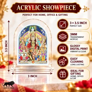 Maa Durga Family L Shape Acrylic Showpiece 3 X 3.5 Inch For Home, Office And Car (F175923) Maa Durga Family L Shape Acrylic Showpiece 3 X 3.5 Inch For Home, Office And Car (F175923)