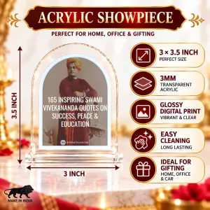 Swami Vivekananda L Shape Acrylic Showpiece 3 X 3.5 Inch For Home, Office And Car (F175955) Swami Vivekananda L Shape Acrylic Showpiece 3 X 3.5 Inch For Home, Office And Car (F175955)